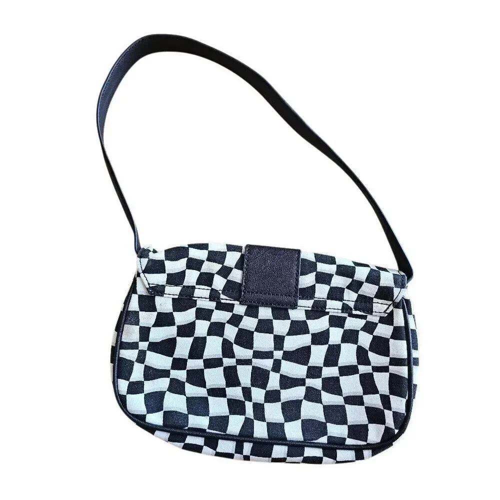 Forever 21 black and white checkered shoulder purse